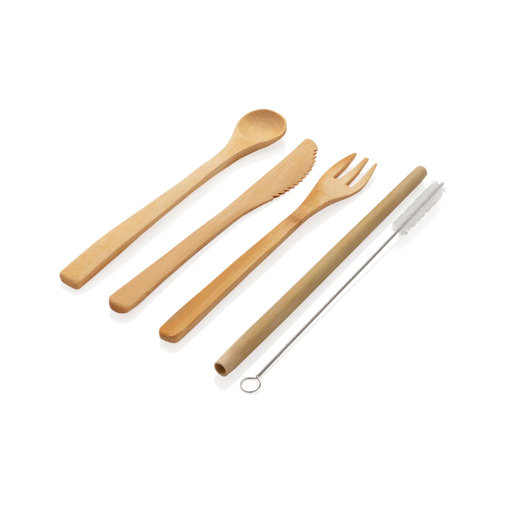 Återanvändningsbart bestick-set i bambu - Bild 6