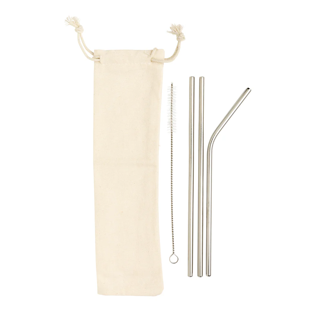 3-pack återanvändningsbara sugrör i stainless steel - Bild 4