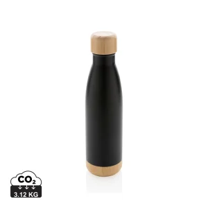Vakuum stainless steel flaska med kork och botten i bambu