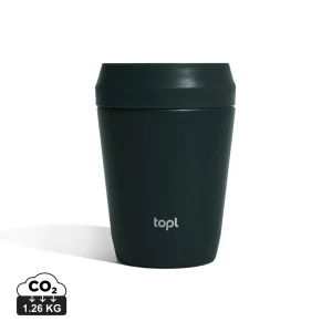 Topl To Go-glas i återvunnet stål Patenterat 360-lock 235 ml