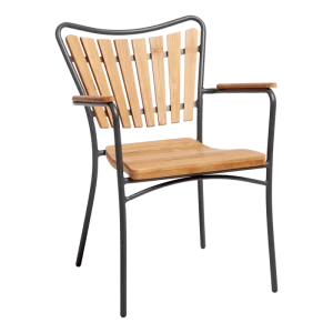 Teakstol med aluminium