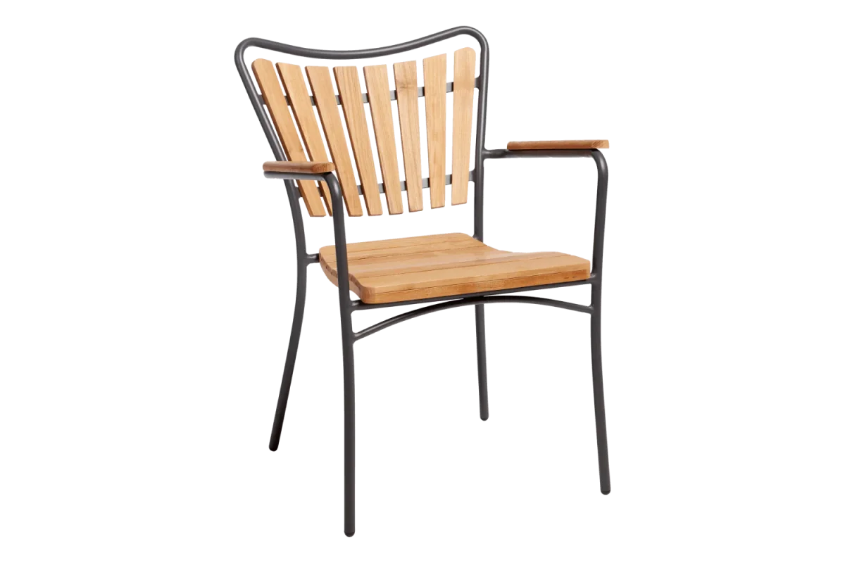 Teakstol med aluminium