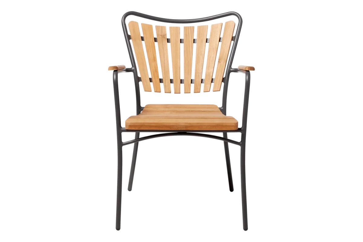 Teakstol med aluminium - Bild 6