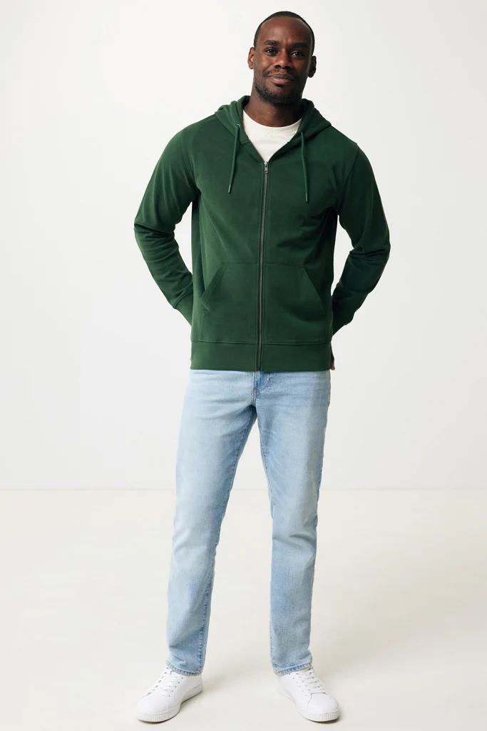 IQONIQ Abisko hoodie med dragkedja i återvunnen bomull - Vibrant Colors - Bild 4